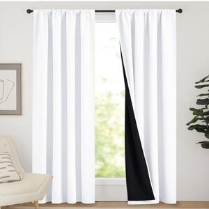 NICETOWN 100% Blackout Curtain Panels, Rod Pocket Window Curtains 52x84